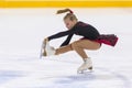 Female Figure Skater Performs Girls Free Skating Program at Minsk Arena Cup 2018 Royalty Free Stock Photo